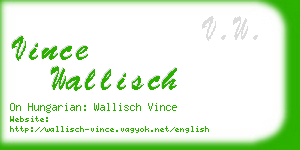 vince wallisch business card